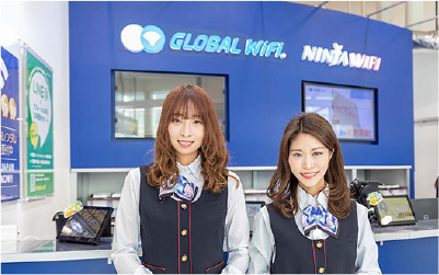 Wi-Fiルーター＆SIM受取カウンターサンプリング